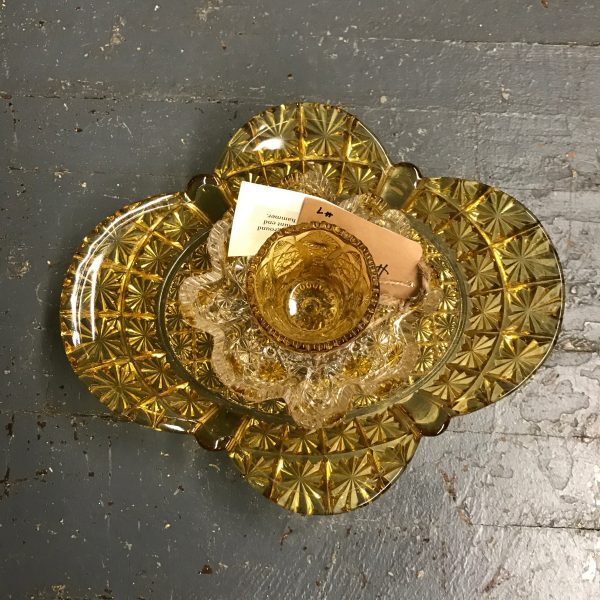Glass Garden Flower Medium Gold Yellow - Image 2