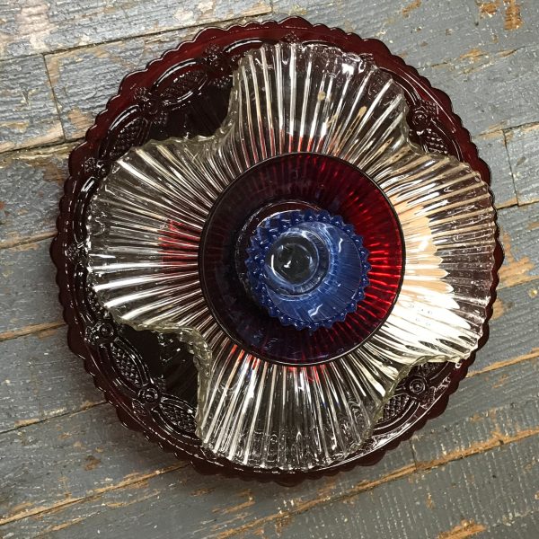 Glass Garden Flower Large Ruby Red - Image 2