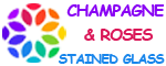 Champagne & Roses Stained Glass – Elegance in Every Stroke