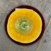 Glass Garden Flower Medium Yellow Buttercup Plate Green Bowl - Image 2