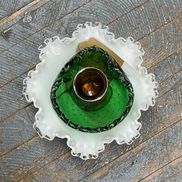 Glass Garden Flower Small White Bowl Green Bowl Amber Vase - Image 2