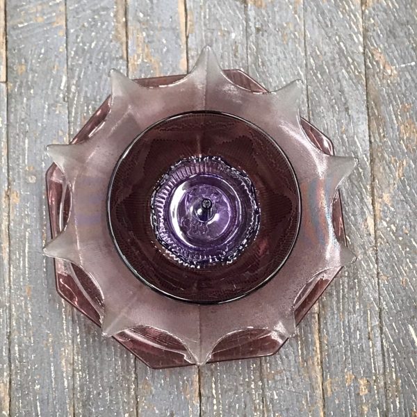 Depression Glass Garden Flower Large Purple Plum Cone Tones - Image 2